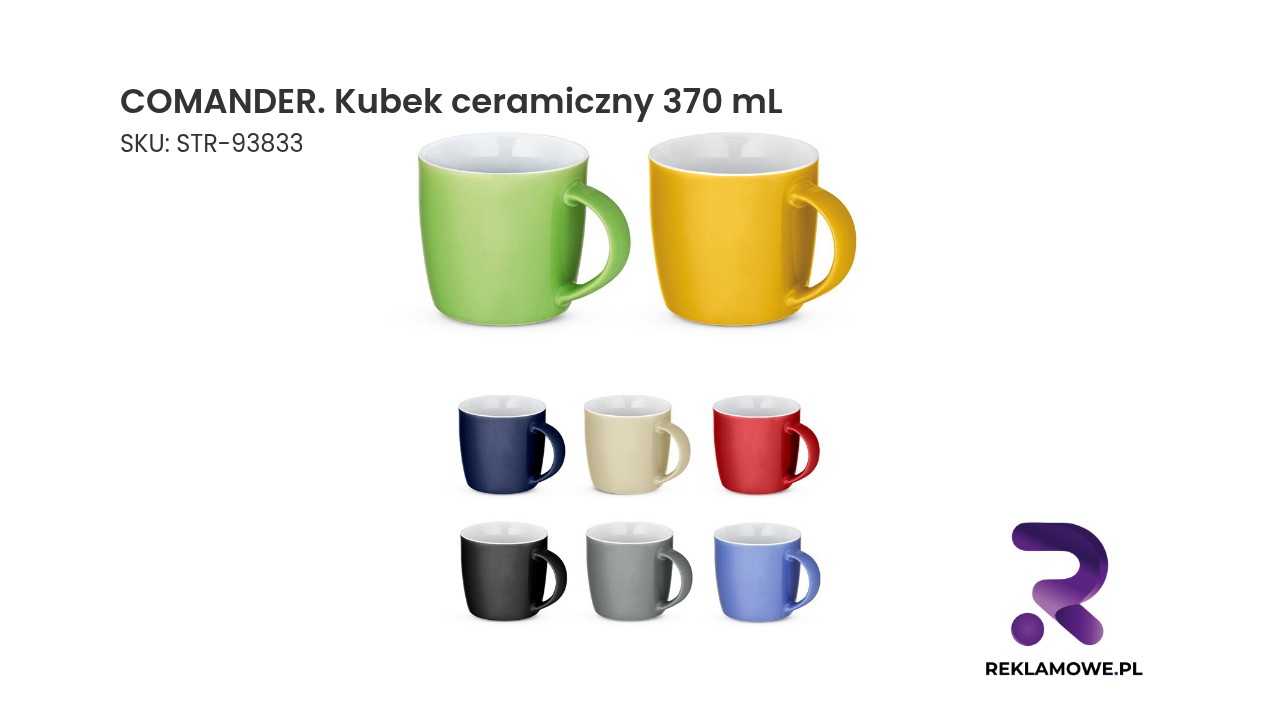 COMANDER. Kubek ceramiczny 370 mL Kubek ceramiczny COMANDER o pojemności 370 mL