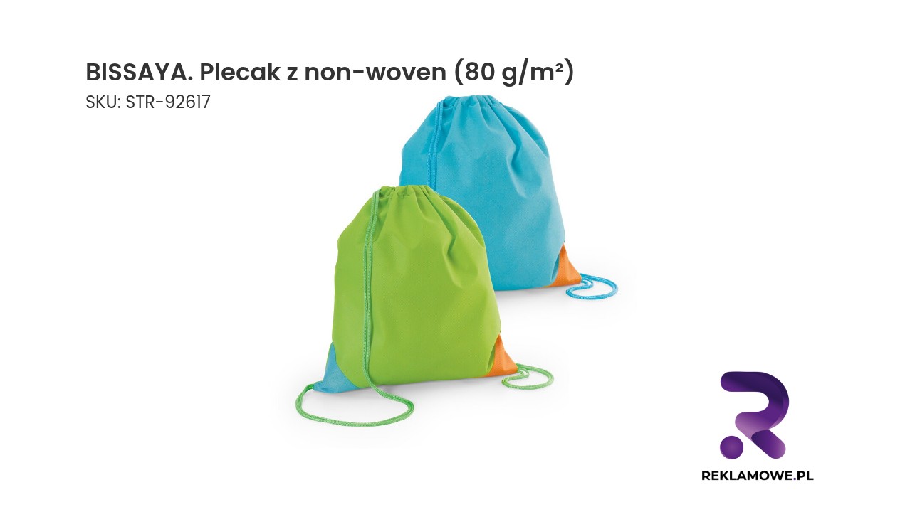 BISSAYA plecak z non-woven 80 g/m² – lekki i praktyczny plecak reklamowy
