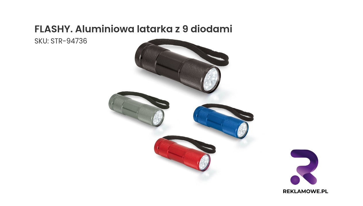 FLASHY aluminiowa latarka z 9 diodami