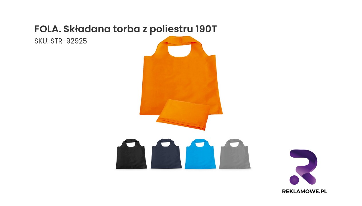 FOLA składana torba z poliestru 190T – lekka i praktyczna torba na zakupy